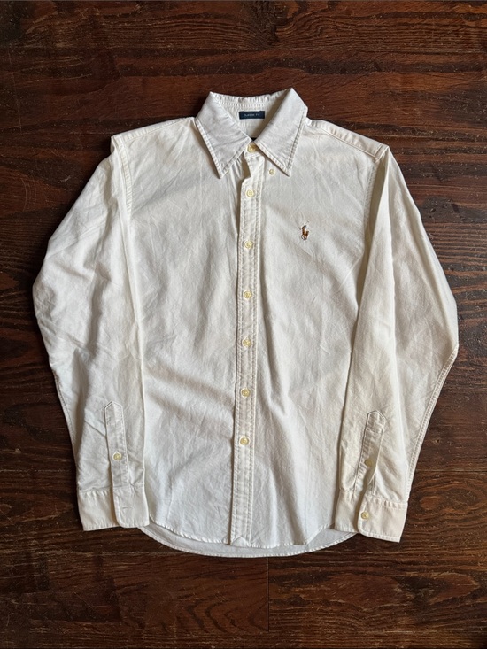 Ralph Lauren Tops - VTG Ralph Lauren White Button-Down Shirt with Embroidered Polo Size 6